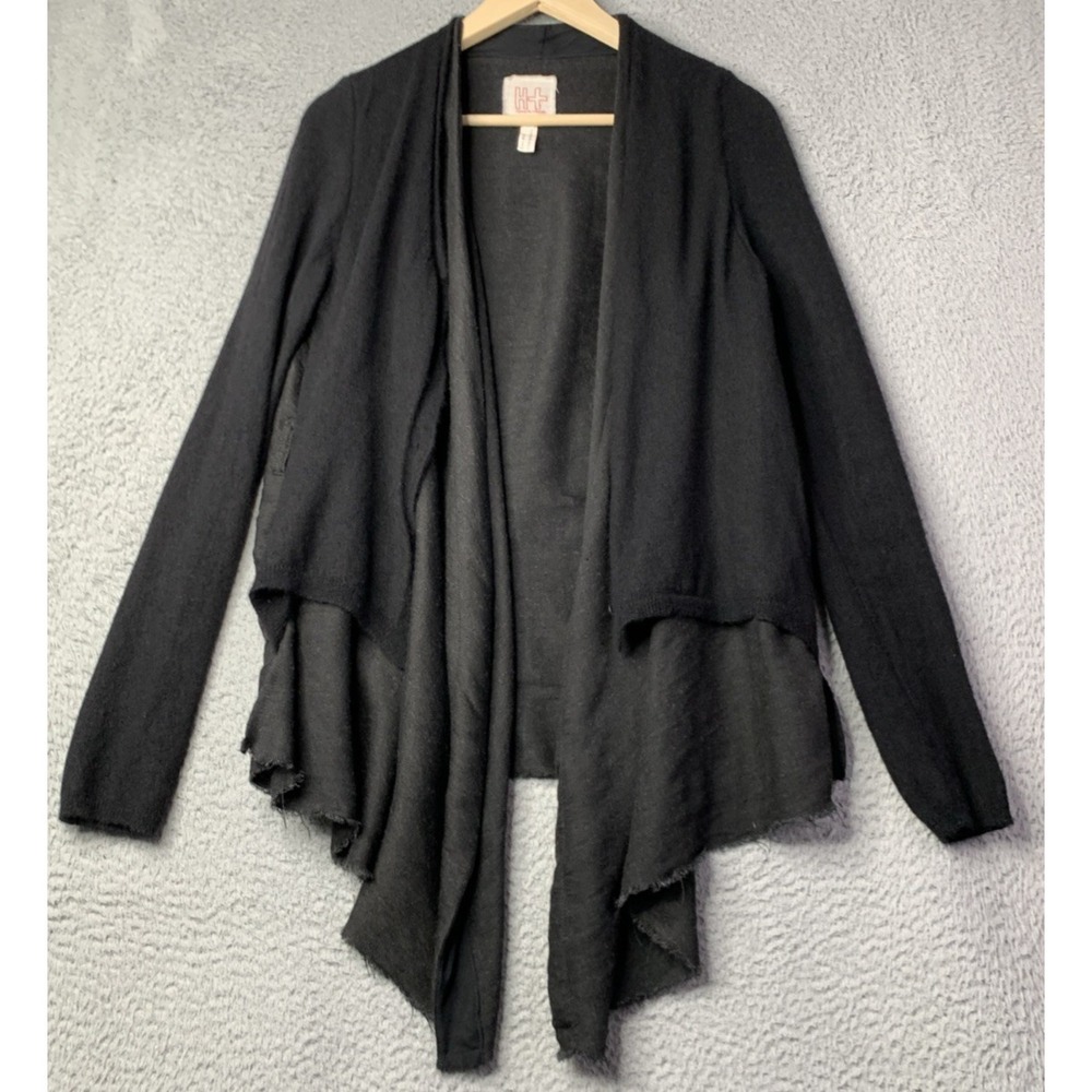 Hannoh Wessel Cardigan Womens Medium WS Cashmere Linen Cardigan Black Italy